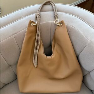 Rocknot Leather Tan Tote Bag